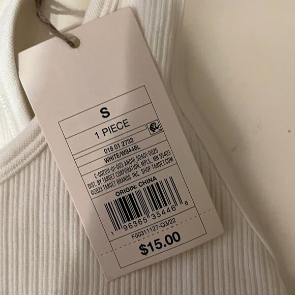 White NWT Tank Top -  A New Day -  Size Small  Essential Casual  💗 - Picture 4 of 8
